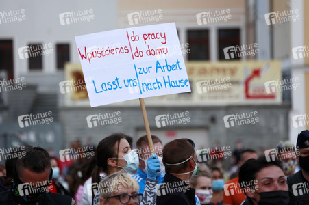 Demonstration gegen Schließung der deutsch-polnischen Grenze in Görlitz
