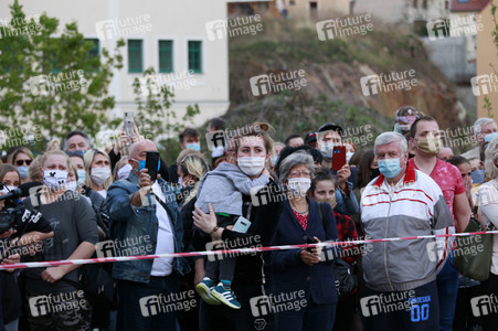 Demonstration gegen Schließung der deutsch-polnischen Grenze in Görlitz