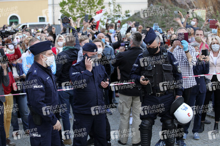 Demonstration gegen Schließung der deutsch-polnischen Grenze in Görlitz
