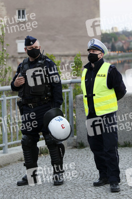 Demonstration gegen Schließung der deutsch-polnischen Grenze in Görlitz