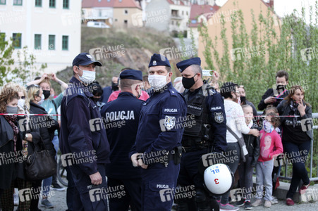 Demonstration gegen Schließung der deutsch-polnischen Grenze in Görlitz