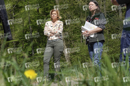 Julia Klöckner besichtigt Wald-Wiederaufforstungsfläche in Rehberg