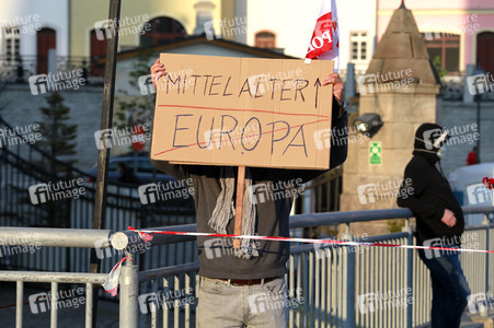 Demonstration gegen Schließung der deutsch-polnischen Grenze in Görlitz