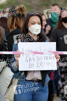 Demonstration gegen Schließung der deutsch-polnischen Grenze in Görlitz