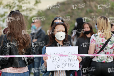 Demonstration gegen Schließung der deutsch-polnischen Grenze in Görlitz