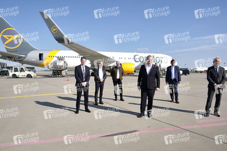 Ankunft von Corona-Schutzmaterialien aus China in Hannover