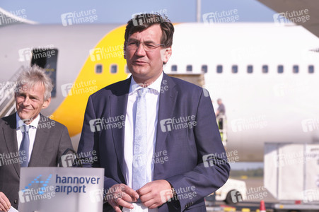 Ankunft von Corona-Schutzmaterialien aus China in Hannover