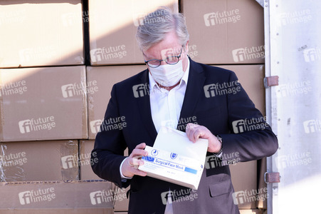 Ankunft von Corona-Schutzmaterialien aus China in Hannover