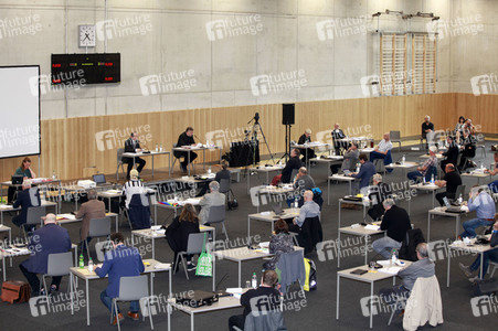 Sitzung des Görlitzer Stadtrats nach Corona-Schutzverordnung in Görlitz
