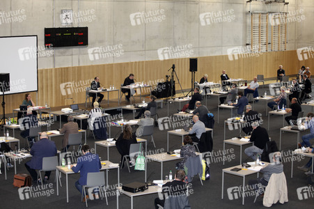 Sitzung des Görlitzer Stadtrats nach Corona-Schutzverordnung in Görlitz