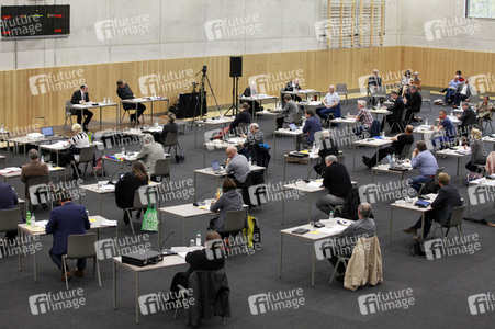 Sitzung des Görlitzer Stadtrats nach Corona-Schutzverordnung in Görlitz