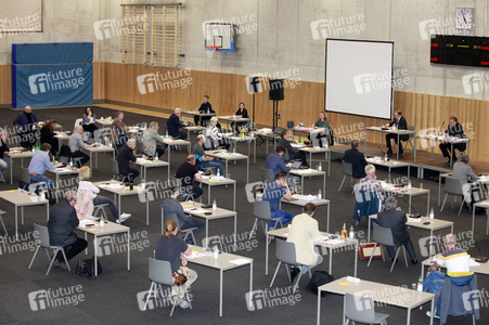 Sitzung des Görlitzer Stadtrats nach Corona-Schutzverordnung in Görlitz