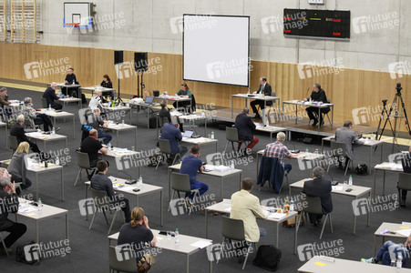 Sitzung des Görlitzer Stadtrats nach Corona-Schutzverordnung in Görlitz