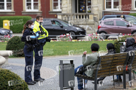 Polizeikontrollen zur Einhaltung der Corona-Schutzmassnahmen in Görlitz