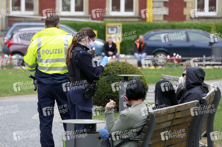 Polizeikontrollen zur Einhaltung der Corona-Schutzmassnahmen in Görlitz