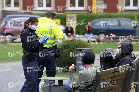 Polizeikontrollen zur Einhaltung der Corona-Schutzmassnahmen in Görlitz