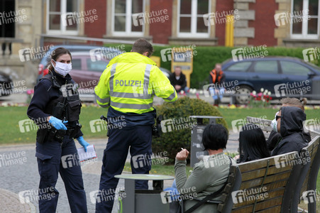 Polizeikontrollen zur Einhaltung der Corona-Schutzmassnahmen in Görlitz