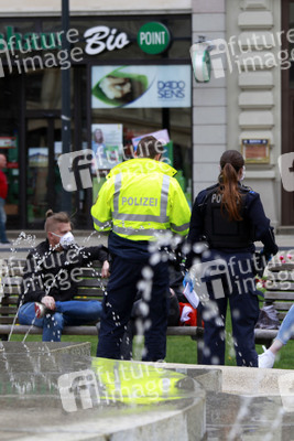 Polizeikontrollen zur Einhaltung der Corona-Schutzmassnahmen in Görlitz