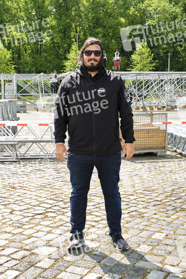 Aufbau für Autokonzerte in Hannover