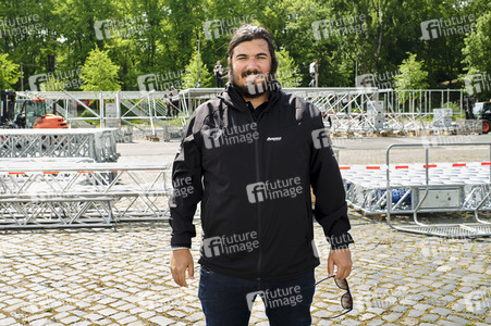 Aufbau für Autokonzerte in Hannover