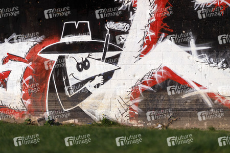 Grafitti 'Spion & Spion' in Köln