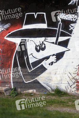 Grafitti 'Spion & Spion' in Köln