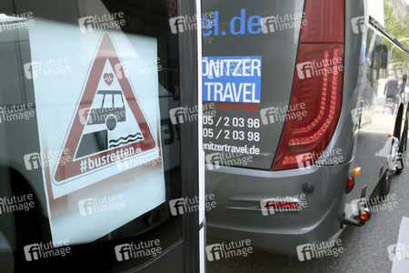 Reisebusdemo in Hamburg