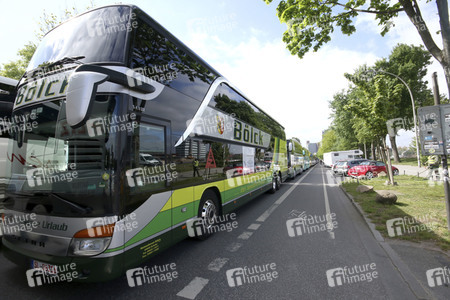 Reisebusdemo in Hamburg