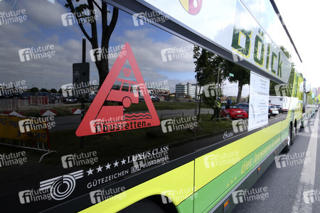 Reisebusdemo in Hamburg