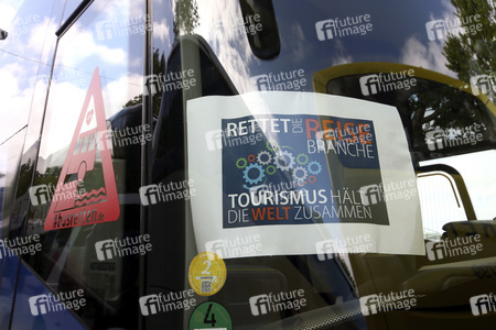 Reisebusdemo in Hamburg