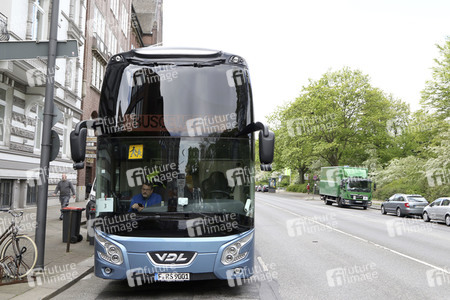Reisebusdemo in Hamburg