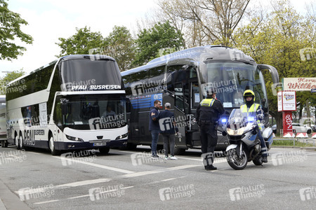 Reisebusdemo in Hamburg