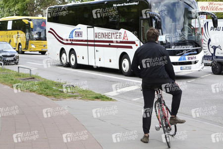 Reisebusdemo in Hamburg