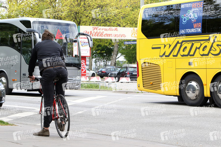 Reisebusdemo in Hamburg