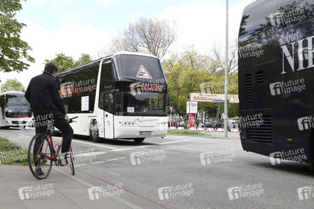 Reisebusdemo in Hamburg