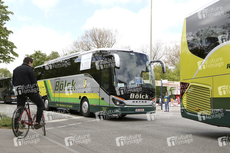 Reisebusdemo in Hamburg