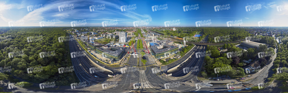 Errichtung der Verbindungsbrücke am Continentalgebäude in Hannover