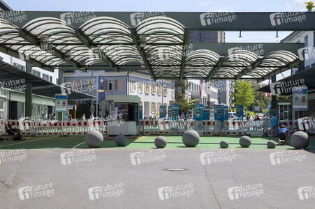 Landesgrenze Deutschland - Schweiz während der Coronakrise in Konstanz