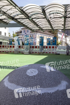 Landesgrenze Deutschland - Schweiz während der Coronakrise in Konstanz