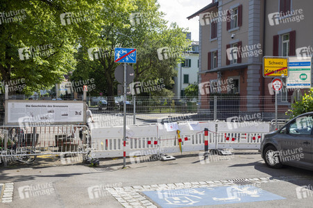 Landesgrenze Deutschland - Schweiz während der Coronakrise in Konstanz