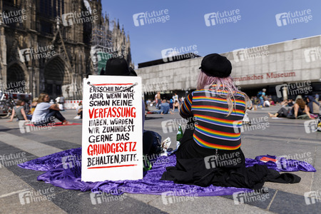Demo gegen Corona-Maßnahmen in Köln