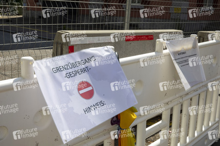 Landesgrenze Deutschland - Schweiz während der Coronakrise in Konstanz