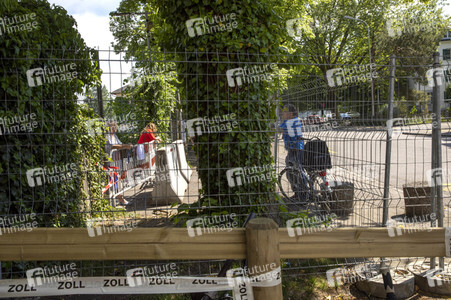 Landesgrenze Deutschland - Schweiz während der Coronakrise in Konstanz