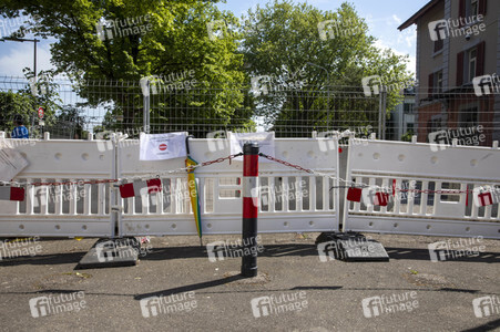 Landesgrenze Deutschland - Schweiz während der Coronakrise in Konstanz