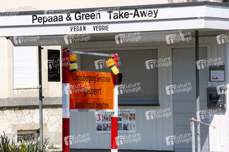 Landesgrenze Deutschland - Schweiz während der Coronakrise in Konstanz
