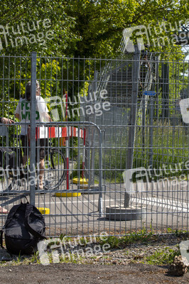 Landesgrenze Deutschland - Schweiz während der Coronakrise in Konstanz