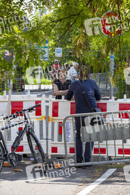 Landesgrenze Deutschland - Schweiz während der Coronakrise in Konstanz