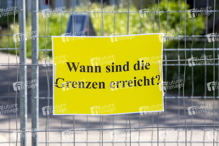 Landesgrenze Deutschland - Schweiz während der Coronakrise in Konstanz
