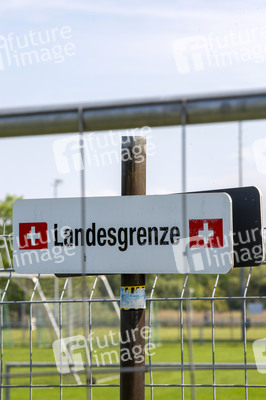 Landesgrenze Deutschland - Schweiz während der Coronakrise in Konstanz