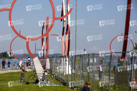 Landesgrenze Deutschland - Schweiz während der Coronakrise in Konstanz